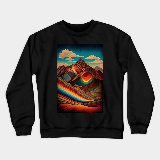 Rainbow Mountains Crewneck Sweatshirt by TheJadeCat